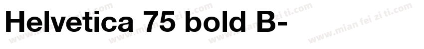 Helvetica 75 bold B字体转换